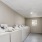a room with white cabinets